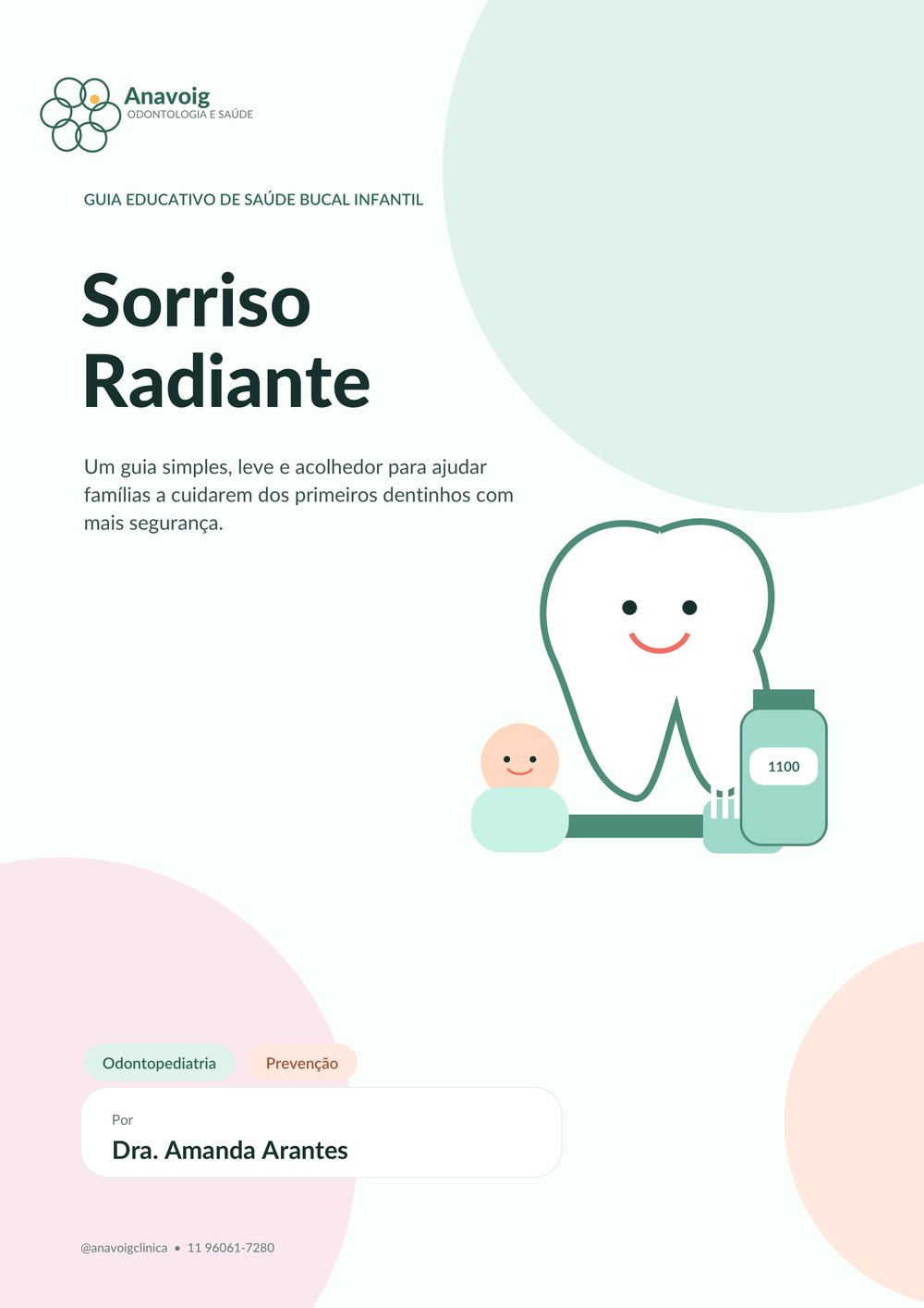 Capa do e-book Guia Sorriso Radiante, da Dra. Amanda Arantes